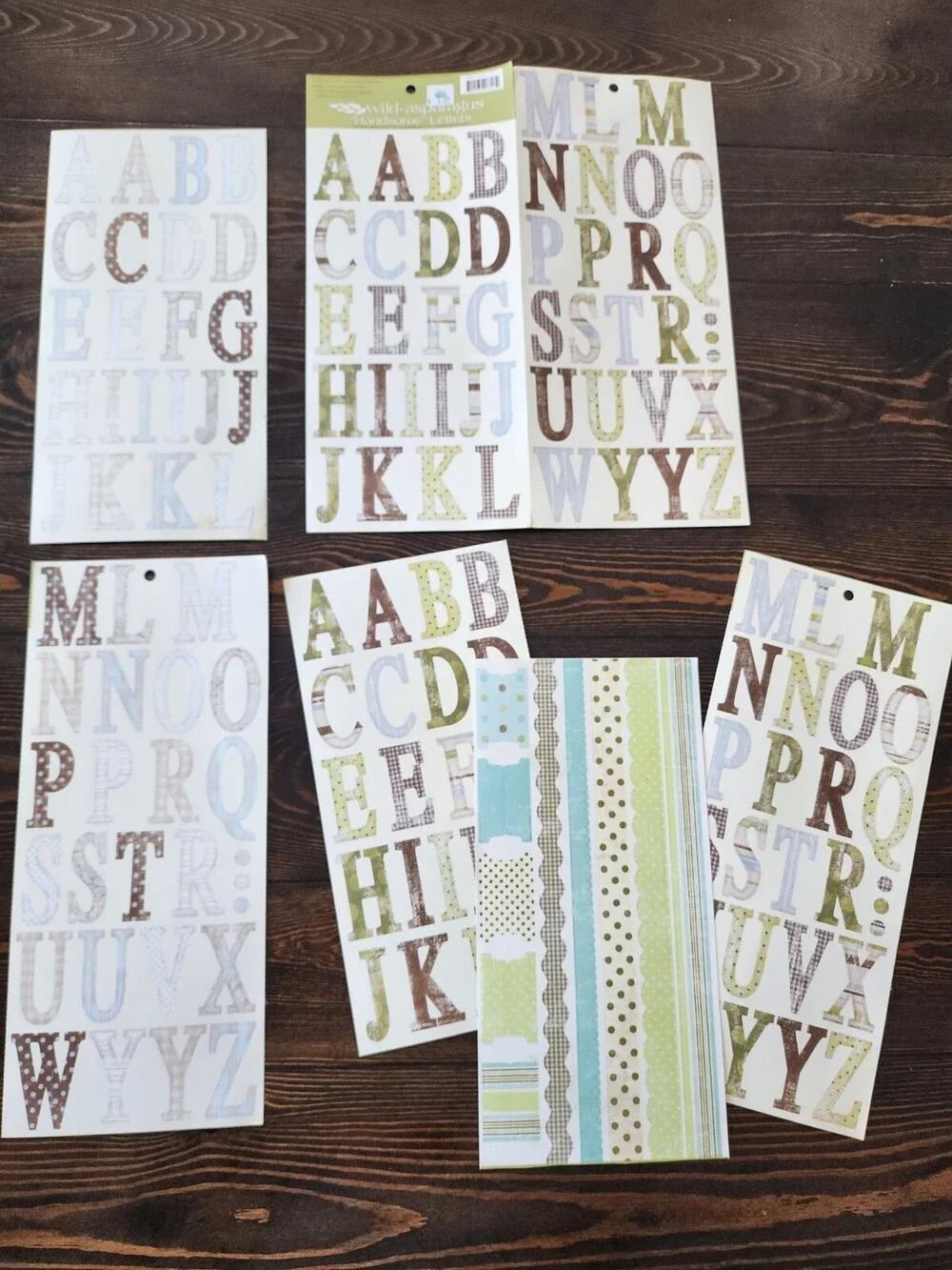 Scrapbooking Stickers Handsome Letters Alphabet Sheets Lot New Retired #22